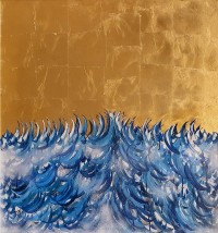 Mahajabeen, 36 x 36 Inch, Acrylic on Canvas, Calligraphy Painting, AC-MJB-003